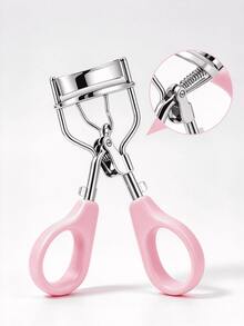 Star-Shaped Embossed Handle Eyelash Curler, Portable Metal Eyelash Curler, Cute Macaron Color Women's Makeup Eyelash Curler Tool - Multicolor - View 14