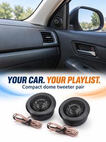 2pcs Mini Car Tweeters, 120W High Performance Mini Dome Tweeter Speakers, Suitable For Car Audio System, High Fidelity Car Horns - A - View 6