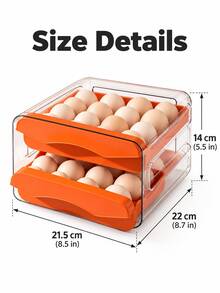 Sonare Egg Storage Box, Drawer-Style Refrigerator Egg Rack, Home Storage Box, Kitchen Organization Box, Kitchen And Dining Room Storage Accessories - Multicolor - View 8