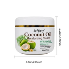 Krim Wajah Minyak Kelapa 6-in-1 dengan Lidah Buaya, Kolagen, Vitamin E, dan Niacinamide, Membantu Meningkatkan Kekencangan dan Elastisitas Kulit, Cocok untuk Penggunaan Sehari-hari pada Wajah dan Leher, Cocok untuk Semua Jenis Kulit - Krim pengencang wajah - View 5