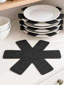 21pcs/9pcs/1pc Hexagonal Felt Heat Insulation Pads, Non-Stick Felt Pot Mats, Scratch-Resistant Heat-Resistant Pot Insulation Pads, Coasters, Anti-Dirt Anti-Slip Placemats, Reusable, Suitable For Kitchen Storage And Organization, Household Kitchen Pot, Bowl, Plate And Other Tableware Classification And Stacking, Dining Table Heat Insulation And Anti-Stain (26/35/38cm, 1mm Thickness) - View 2