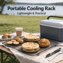 Heavy Duty Cooling Racks For Baking Set Of 2, Stainless Steel Wire Grid Rack Oven , Large & Small Size Baking Rack For Cookie Cake Bread, Kitchen Baking, Grilling, Outdoor Picnic & Camping - Multicolor - View 8