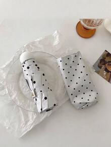 Polka Dot Mini Folding Umbrella, Portable Pocket-Sized Travel Umbrella With Capsule Storage Case, Lightweight And Foldable, Suitable For Daily Outdoor Use, Multiple Colors Available - Multicolor - View 17