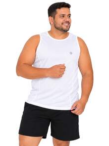 Kit 2 Regata Masculina Plus Size Dry Fit De Academia Treino Do G1 Ao G4 - Multicolorido - Visão 4