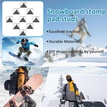 36pcs Snowboard Stomp Pad Pyramid Studs Anti Slip Metal Stomp Pad Snowboard Step Pad Snowboard Foot Grip Self Adhesive Snow Board Mat Provides Extra Grip For Men Women Winter Snowboarding Ski Skiing - Multicolor - View 6