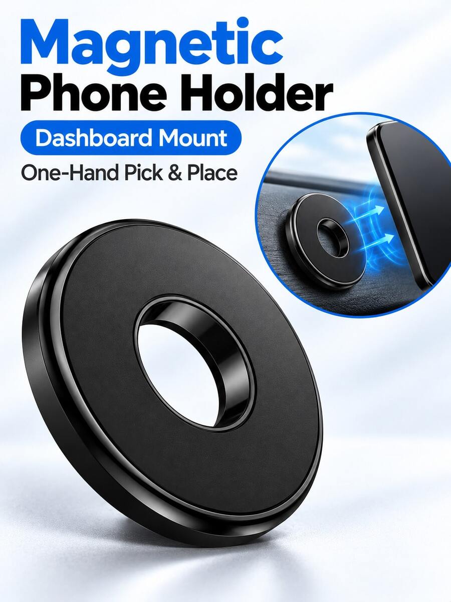 1/2PCS Upgraded Magnetic Car Phone Holder, Strong Magnetic Adsorption, Anti-Shake, 360° Rotating Nav Mount, Dashboard/Air Outlet, Universal, Quick Install, One-Hand Use, Multi-Scene, Halloween, Thanksgiving, Cyber Monday, Christmas