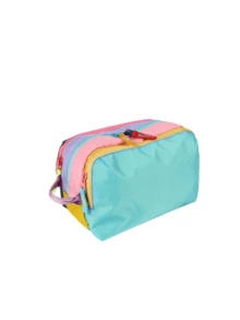 Dopamine Style Color Block Toiletry Bag, Multi-Compartment Design, Portable Travel Toiletry Storage Bag - Multicolor - View 13