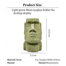 1pc Moai Eyeglass Holder, 12.5cm Stone Style Spectacle Stand, 4 Colors Novelty Desk Organizer & Home Decor For Office, Bedside Table, Gift - Multi-color - View 9