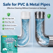 Viên sủi thông ống thoát nước Jue Fish, làm sạch ống thoát nước gia đình, hỗ trợ xử lý cặn bẩn thông thường trong ống sử dụng hàng ngày, cải thiện mùi hôi khó chịu trong ống, duy trì dòng nước lưu thông trơn tru, nhanh chóng hòa tan các điểm tắc nghẽn cứng đầu, phân hủy cặn thức ăn, dầu mỡ, tóc và cặn xà phòng, phục hồi ống, phù hợp cho ống PVC và ống kim loại, không ăn mòn và không gây hư hại, giữ chức năng ống thoát nước bình thường - Thể rắn - Xem 8