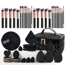 56pcs Premium Ultra-Soft Synthetic Makeup Brush Set, Multi-Functional Makeup Brushes Including Foundation Brush, Dusting Brush, Blush Brush, Concealer Brush (For Correcting Imperfections), Highlighter Brush, Eyebrow Brush, Eyeshadow Brush, Suitable For Full Face Daily Makeup Tools, Professional Makeup Set, Perfect Gift Box For Christmas - Multicolor - View 11