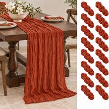 10 Pack Terracotta Cheesecloth Table Runner, Soft Sheer Gauze Fabric, Boho Rustic Table Decor For Wedding Reception, Bridal Shower, Baby Shower, Birthday Party, Thanksgiving, Holiday Events, Farmhouse Dining Table, Table Centerpiece And Home Decor - Multicolor - View 33