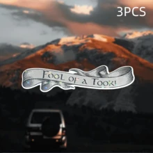 [Fool Of A Took Sticker] 3pcs Fool Of A Took Sticker Decal For Notebook And Laptop, LotR Vinyl Sticker - Reusable Self-Adhesive Decal With Ornate Floral Design For Laptops, Water Bottles, Notebooks & Study Desk - one-size - View 13