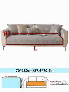 1pc Bohemian Style Sofa Cover - High Quality Polyester, Non-Slip, Stain Resistant, Pet Friendly, Suitable For Office, Bedroom, Living Room, Armchair To 3-Seater Sofa, All Season, Machine Washable - Light Grey - View 20
