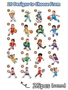 1/10/25/50/100/150pcs Personalized Face Cupcake Toppers - Personalized Photo Face - Custom Party Decorations, Party And Celebration Decor, Custom Ball Theme Cupcake Toppers, Suitable For Any Sports Theme Party - Multicolor 2 - View 23