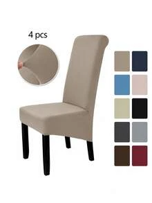 XL Milk Silk Dining Chair Cover/Elastic Dining Chair Cover, XL/Large Size Removable Washable Soft Extra Large Dining Chair Cover, Suitable For Kitchen, Hotel, Dining Table, Banquet - Multicolor - View 21