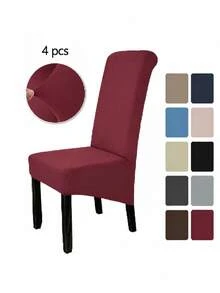 XL Milk Silk Dining Chair Cover/Elastic Dining Chair Cover, XL/Large Size Removable Washable Soft Extra Large Dining Chair Cover, Suitable For Kitchen, Hotel, Dining Table, Banquet - Multicolor - View 24