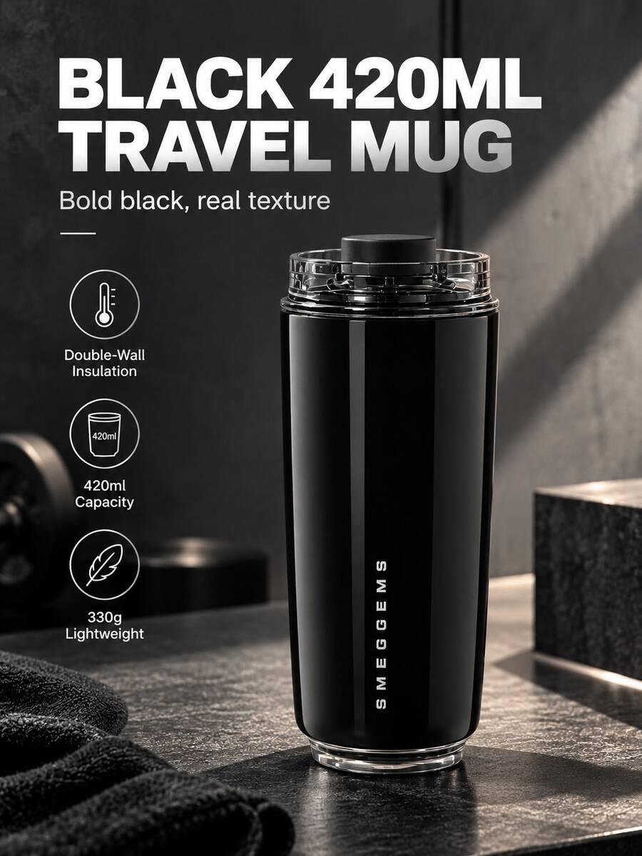 SMEGGEMS Glossy Macaron Color Travel Coffee Insulated Cup, Lightweight ...