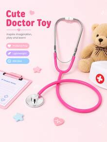 Children's Stethoscope Toy, Doctor Role Play Prop, Realistic Metal Head, Educational Doctor Role Play Stethoscope, Designed For Small Hands, Multiple Colors Available, Inspires Imagination, Educational Toy For Boys And Girls - Multicolor - View 6