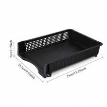 A4 Desktop Stackable File Storage Box, Coated Plastic Paper Tray/Storage Tray, Suitable For Home And Office - 1pcs - View 3