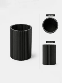 Striped Pen Holder, Easy-To-Use High-End Desktop Organizer, Modern Office Stationery Storage, Suitable For Storing Pens, Scissors, Rulers, Makeup Brushes, Office Supplies And Dorm Desk Decor, Fashionable And Practical, Keeps Organized And Tidy - Multicolor - View 11