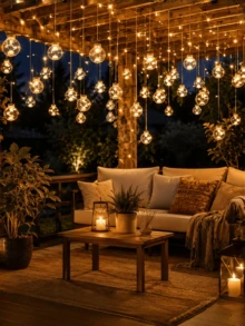 1pc Wish Ball String Lights, USB Powered, Wall Mountable, Plastic Material, Suitable For Home Gatherings, Parties, Indoor Holiday Decor, Car Decor, Room Decor, Mother's Day Gift - M20-wishing Ball Curtain Lights - View 7