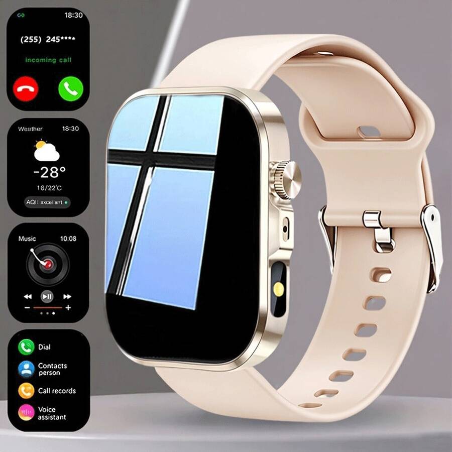 New Full Touch High Definition Fashion Smart Watch, Supports Wireless Calling Function, Compatible With Android And IOS Phones, Perfect Gift For Women - Multicolor - View 1