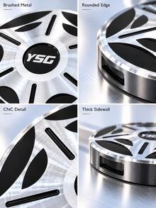 1pc Universal CNC Aluminum Alloy Motorcycle Fuel Tank Cap Decorative Cover, 6.5cm Round Brushed Metal Ysg Tank Cap Trim Ring, Motorcycle Gas Tank Cap Decor, Motorcycle Scooter Fuel Tank Styling Modification Accessory, 6 Colors - A - View 9