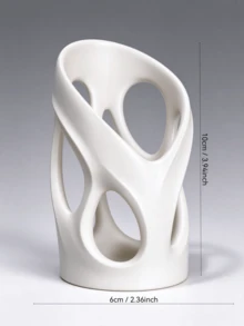Textured Woven Embossed 3D Printed Flower Pot, Modern Wave Shaped Indoor Decorative Planter, Bohemian Style Home Desktop Vase, Suitable For Living Room, Bedroom Decor - 1PC - View 14