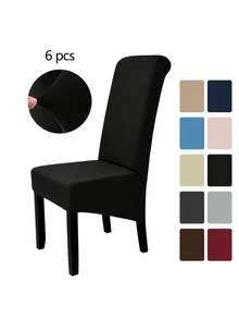 XL Milk Silk Dining Chair Cover/Elastic Dining Chair Cover, XL/Large Size Removable Washable Soft Extra Large Dining Chair Cover, Suitable For Kitchen, Hotel, Dining Table, Banquet - Multicolor - View 33