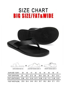 Men's Casual Beach Flip Flops, Summer Wear-Resistant Thong Sandals - All Black - View 2
