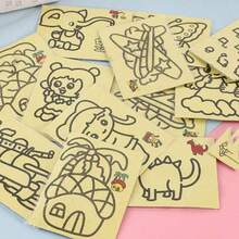 1/10/40pcs Stiker Glitter Anak-Anak, Seni Lukisan Kerajinan Tangan Kreatif DIY Berkilau untuk Taman Kanak-Kanak, Mewarnai Glitter Warna-warni, Mainan Hadiah Kelas untuk Kembali ke Sekolah (Glitter Gratis + Pola dan Warna Acak) - MultiWarna - View 4