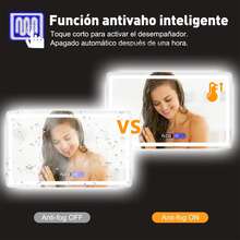 50x70 Cm LED Bathroom Mirror With Digital Clock And Anti-Fog - US A Type Plug(110-127V) - View 4