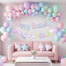 1 Set Felt Unicorn Bow Diamond Rainbow Hanging Banner, Wall Decor ...