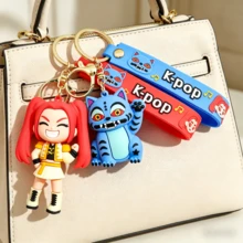 KPop Demon Hunters 1set/1pc 3D Cartoon Figure Charm, Style Pendant, Bag Ornament, Backpack Decor, Car Hanging Decor, Collectible Doll Accessory, Fans Gift, Colorful Wrist Strap, Fashion Accessory - Multicolor - View 5