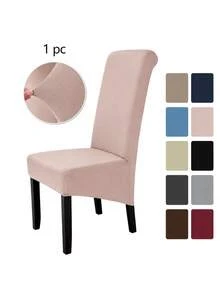 XL Milk Silk Dining Chair Cover/Elastic Dining Chair Cover, XL/Large Size Removable Washable Soft Extra Large Dining Chair Cover, Suitable For Kitchen, Hotel, Dining Table, Banquet - Multicolor - View 30