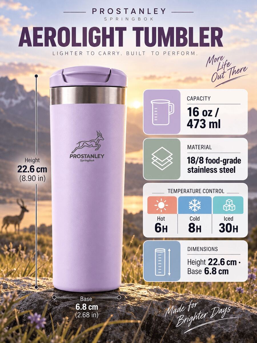 PROSTANLEY Springbok Cold And Cup Fashion Coffee Mug, Stainless Steel ...