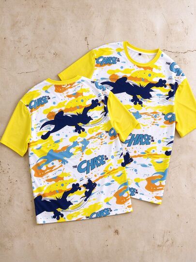 Strevion TOM & JERRY Men's Cartoon Print Crew Neck Casual Short Sleeve T-Shirt