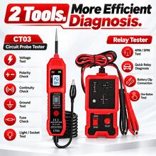 2PCS Kit CNB-808 & CT03 2-In-1 Automotive Relay Tester & Circuit Tester, 4 Pin 5 Pin Relay Analyzer, 6-24V Electrical Diagnostic Tool - one-size - View 3
