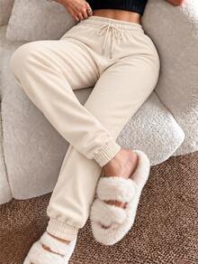 Women Sleep Bottoms - Beige - View 1