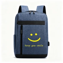 10*29*40cm Funny Smile Pattern Print Backpack For Boys, Business Backpack, Multiple Colors Available, Girls Backpack, Suitable For Campus, Short Trips, Student Campus, Daily Commute And Work Travel, Large Capacity Compartment For Laptop And Various Learning Supplies, All Seasons - Backpack - View 13
