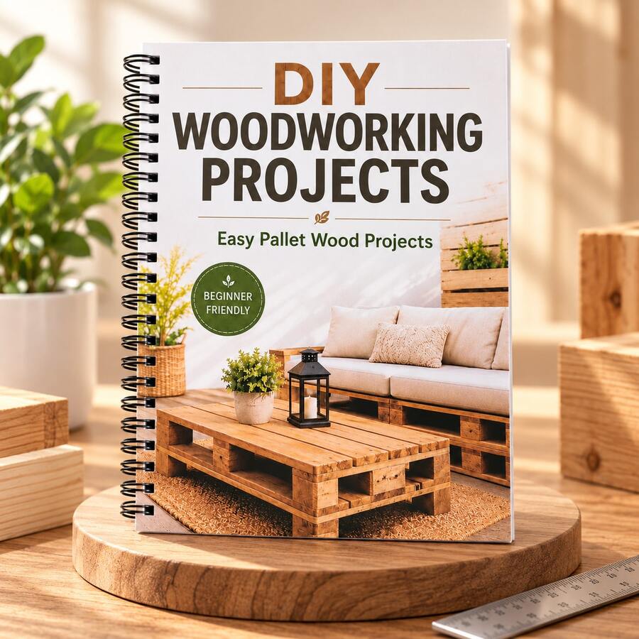 DIY Woodworking Projects Encyclopedia Handmade Woodwork Tutorial Book | Beginner's Guide To Woodworking | Wooden Tray Transformation Creative Ideas Home Furniture DIY Design | 50 Simple Woodworking Projects Tutorials | Home Garden Decoration Making Inspiration | Wood Reuse Creative Book | Weekend Leisure Handmade Projects | Suitable For Woodworking Enthusiasts, DIY Experts Collection - Style 1 - View 1