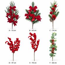 Christmas Decorative Flower Branches 3PCS Multi Style For Home Shop Display - Multicolor - View 2