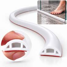 1pc 1m/39.37in Self Adhesive Water Barrier Strip, Floor Water Stopper, Splash Block For Shower Space, Bathroom, Kitchen And Wet Area, Room Water Separator To Block Splashing And Prevent Water Spread On Indoor Surfaces - A - View 6