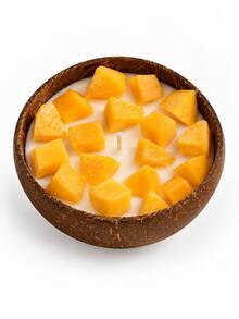 1pc Large Coconut Bowl Scented Candle, Decorative Wax Top Design, Creative Home Fragrance Decor, Suitable For Bedroom, Desk, Living Room, Holiday And Housewarming Gift - Large Coconut Bowl - View 10