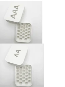Caja de almacenamiento de baterías con forma de panal y tapa, organizador de baterías portátil, estante de almacenamiento de baterías para cajones del hogar y la oficina que ahorra espacio, caja de almacenamiento de clasificación ordenada de baterías secas - Multicolor - Ver 18