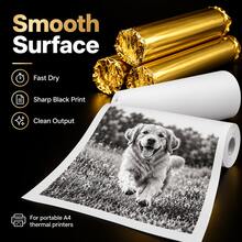A4 Thermal Sensitive Printing Paper Roll, Thickened Quick-Drying Inkless Paper For Portable Printers, Christmas Retail Receipts, Halloween Event Coupons, Business Invoices, Office & Retail Labels, Compatible Refill Paper Only - View 9