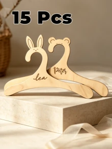 Personalized Wooden Name Clothes Hanger Custom Laser Cut Mini Display Hanger Animal Shape Closet Organizer Pet Outfit Hanger Name Display Decorative Wardrobe Hanger Personalized Gift Home Closet Decor Keepsake Multi Style - Multicolor - View 16
