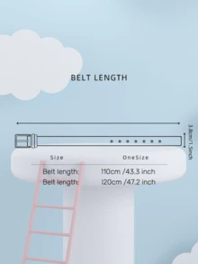 1pc American Western Style Colorful Patchwork Large Buckle Belt, Men's And Women's Unisex PU Leather Contrast Color Belt - BH1261 - View 8
