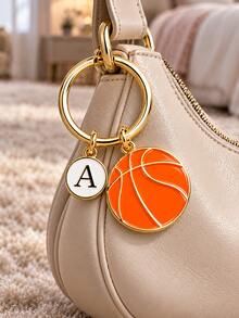 Basketball Keychain Gift For Basketball Lovers, Back To School Season Gift, Perfect For Sports And Basketball Themes. Ideal Gift Or Decoration For Backpacks, Wallets And Handbags, Suitable For Men And Women As Bag Charm Accessory, Also Can Be Used As Car Key Chain, Couple Gift, Birthday Gift, Holiday Gift And More. - Yellow Basketball - View 3
