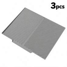 Silicone Dish Drying Mat, Foldable Kitchen Drain Mat, Dish Drying Rack, Sink Anti-Slip Mat; Heat-Resistant, Shock-Absorbing, Sound-Insulating; Tabletop Heat-Insulating Mat; Foldable And Rollable, Easy To Store; Kitchen Essential, Kitchen Decor. Halloween, Christmas Gift, Ideal Gift For Women. Kitchen Gadget; Tabletop Accessory. - Multicolor - View 16